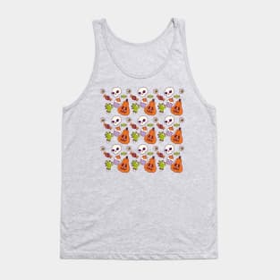 Halloween  - Pattern - Pumpkin, spooky, zombi, boo , pumpkin, candy, poison, bones Tank Top